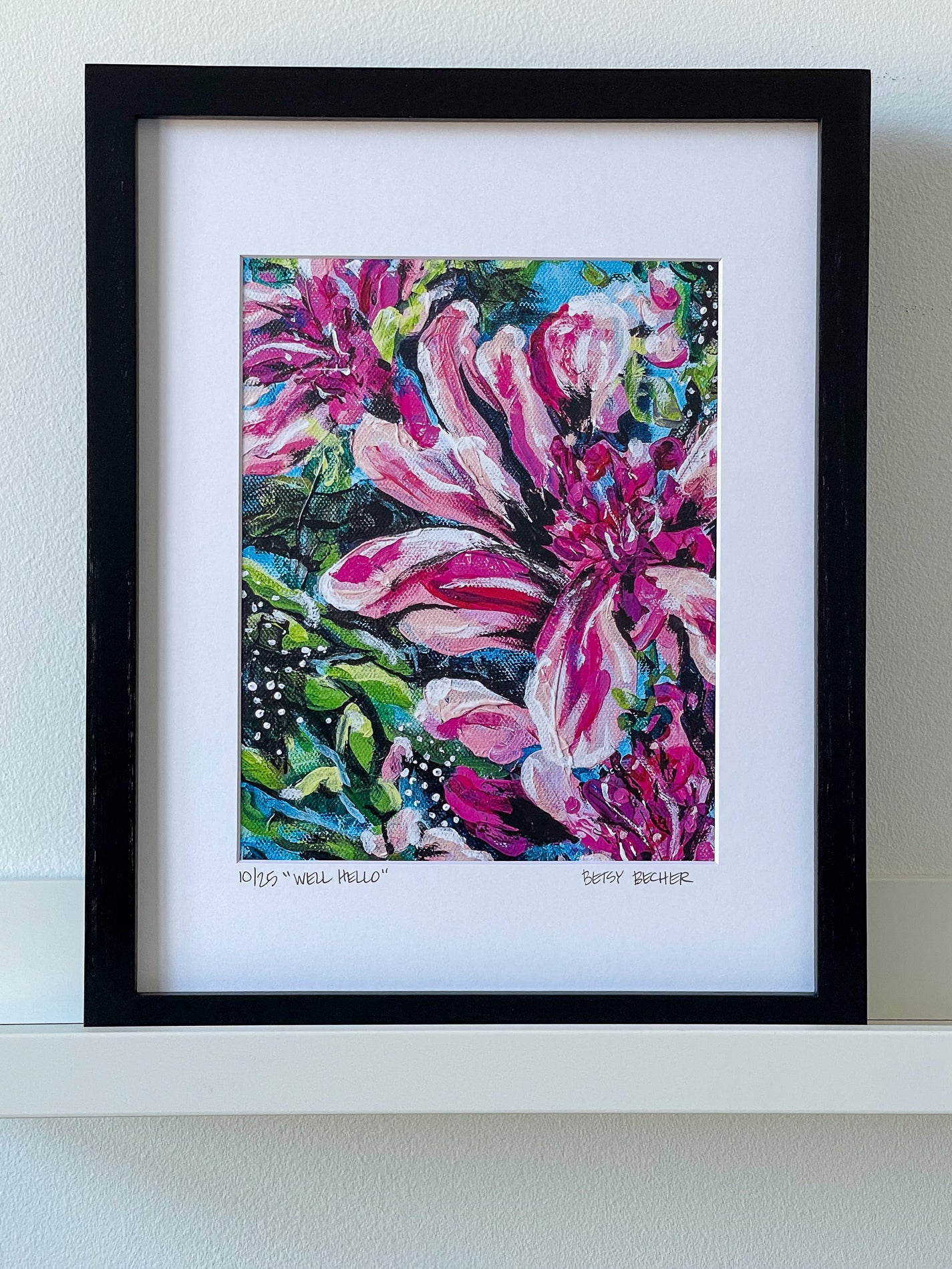 Framed 10" x 8" Print: Well Hello